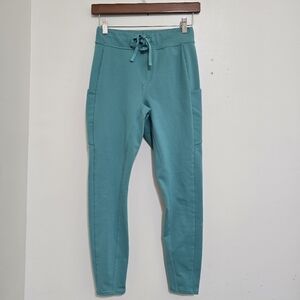 ALO yoga size Small High Waist 7/8 Checkpoint Leggings Teal